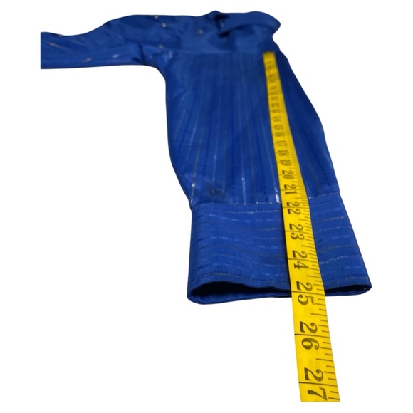 Ely Cattleman Blue and Silver Striped Men's Blue Shirt, L - Picture 7 of 12